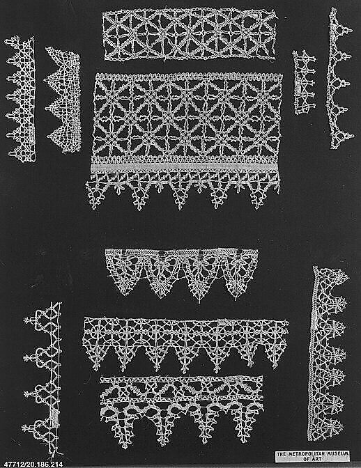 Edging, Bobbin lace, Italian, Venice