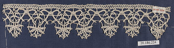 Edging, Bobbin lace, Italian, Venice 