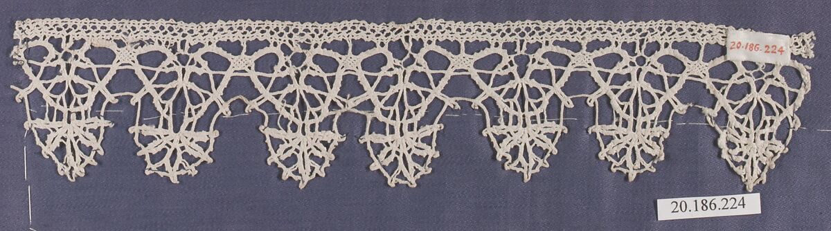 Edging, Bobbin lace, Italian, Venice