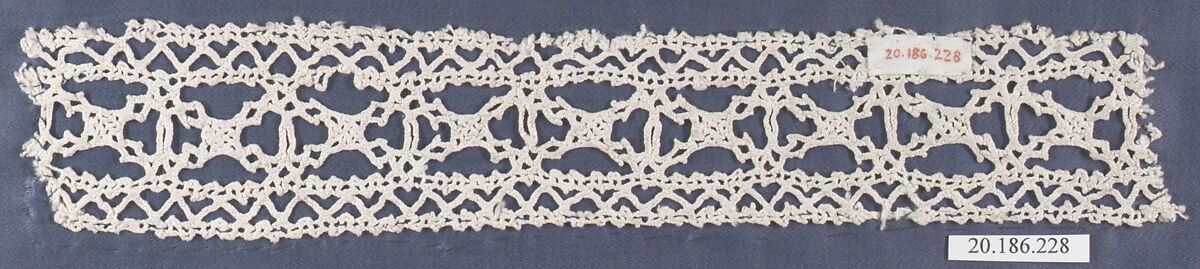 Insertion, Bobbin lace, Italian, Venice