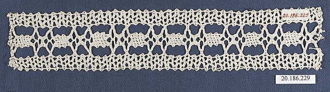 Insertion, Bobbin lace, Italian, Venice 