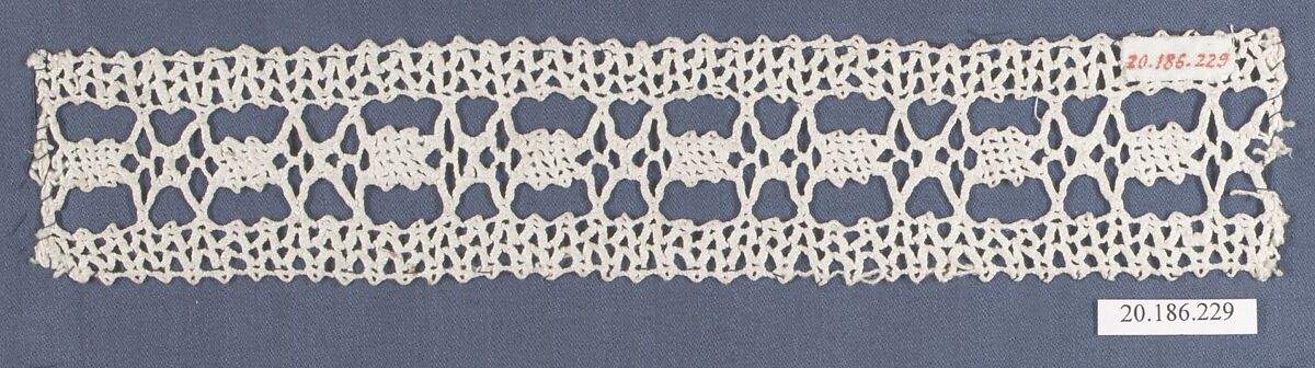 Insertion, Bobbin lace, Italian, Venice