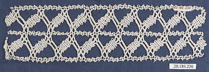 Insertion, Bobbin lace, Italian, Venice 
