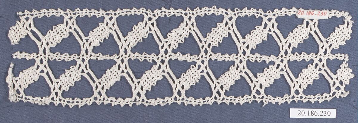 Insertion, Bobbin lace, Italian, Venice