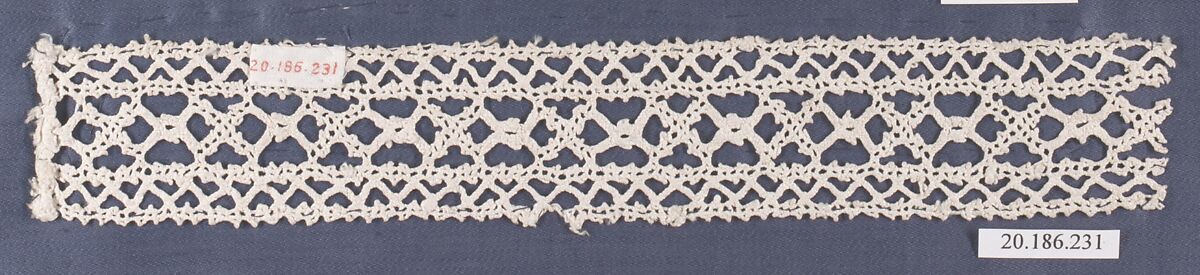 Insertion, Bobbin lace, Italian, Venice