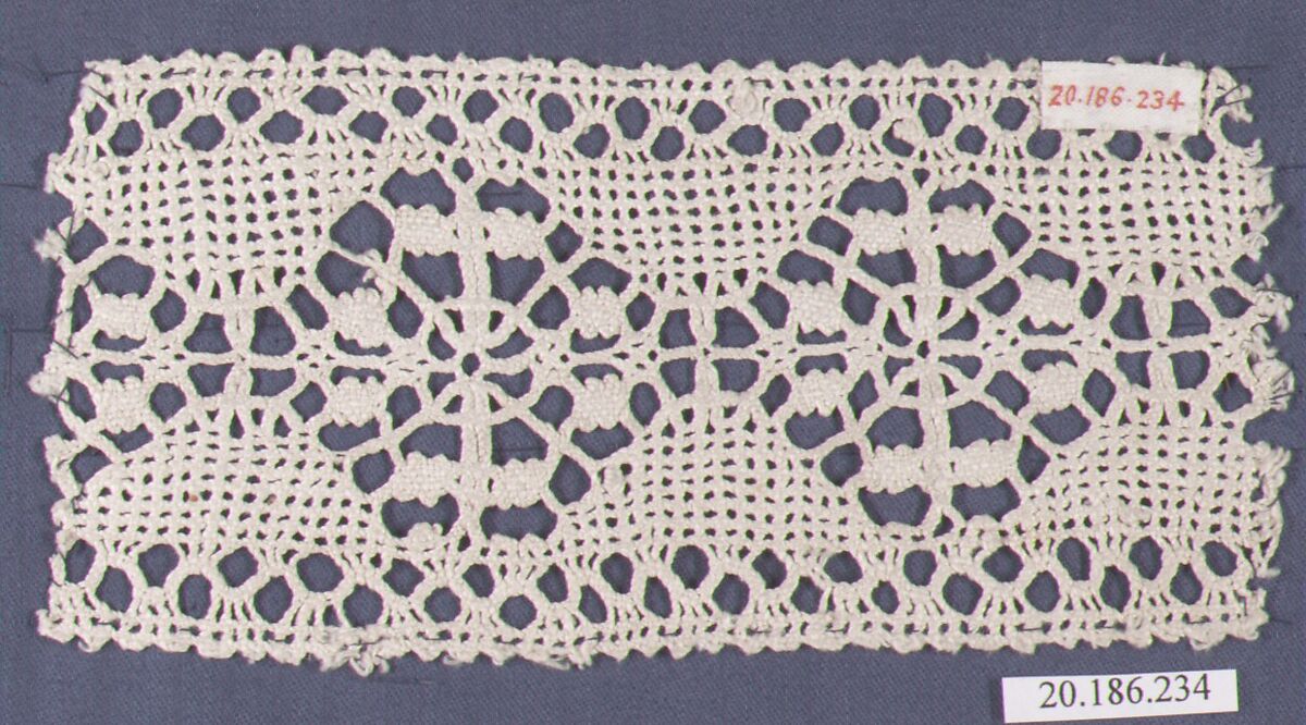 Insertion, Bobbin lace, Italian, Venice