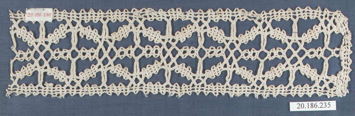 Insertion, Bobbin lace, Italian, Venice