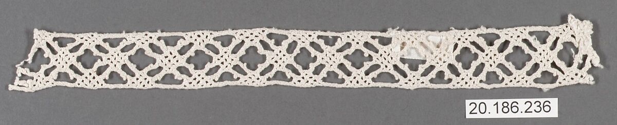 Insertion, Bobbin lace, Italian, Venice