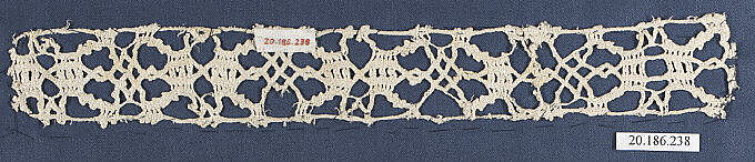 Insertion, Bobbin lace, Italian, Venice 