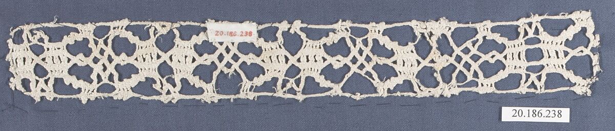 Insertion, Bobbin lace, Italian, Venice