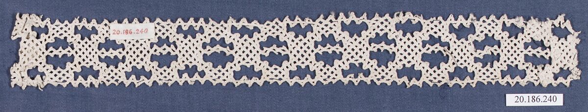 Insertion, Bobbin lace, Italian, Venice