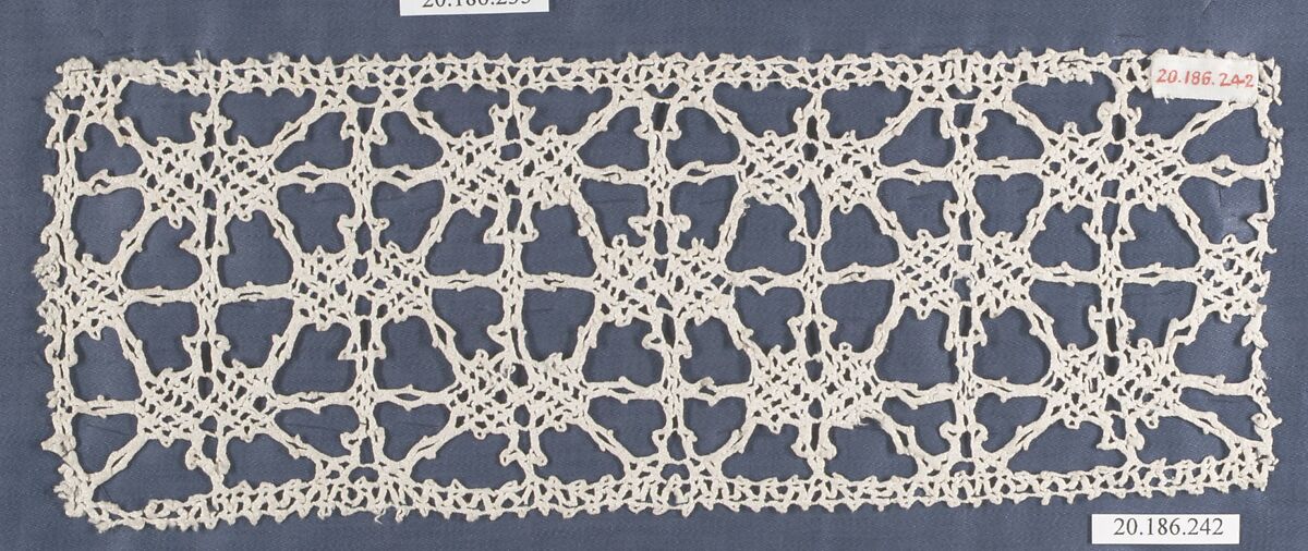 Insertion, Bobbin lace, Italian, Venice
