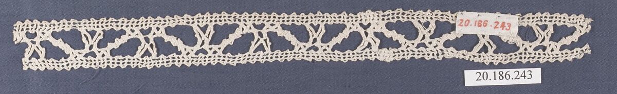 Insertion, Bobbin lace, Italian, Venice
