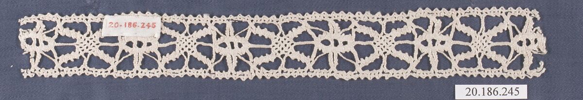 Insertion, Bobbin lace, Italian, Venice