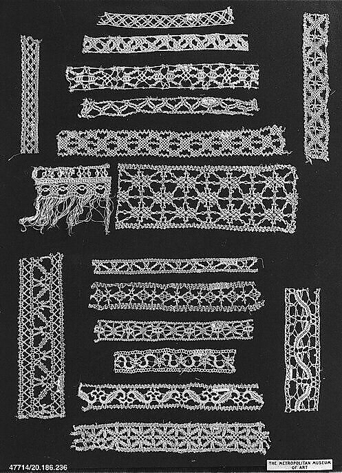 Insertion, Bobbin lace, Italian, Venice