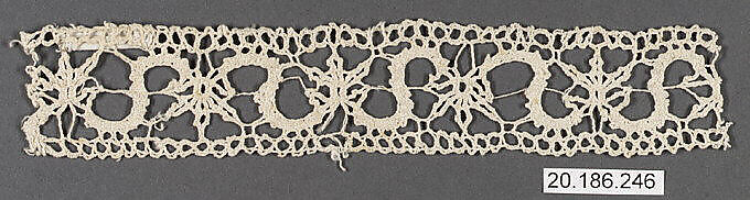 Insertion, Bobbin lace, Italian, Venice 