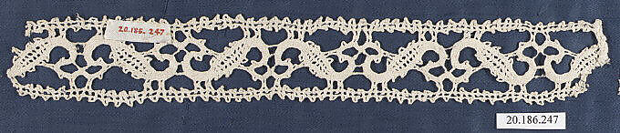 Insertion, Bobbin lace, Italian, Florence 