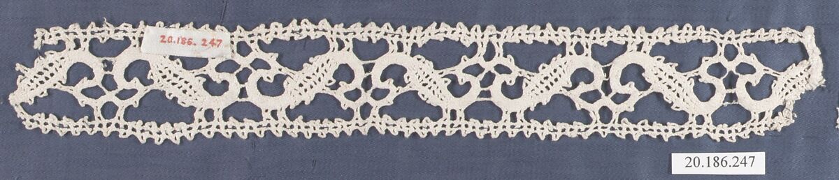 Insertion, Bobbin lace, Italian, Florence