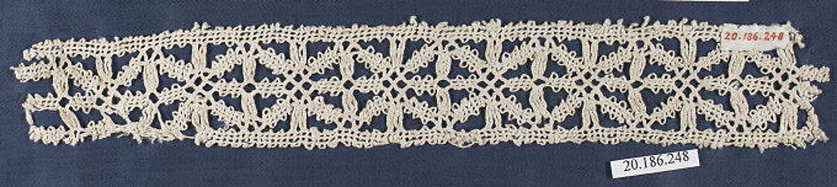 Insertion, Bobbin lace, Italian, Venice 