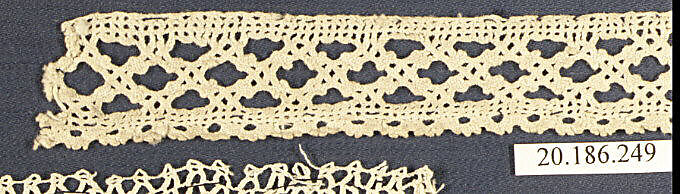 Insertion, Bobbin lace, Italian, Venice 