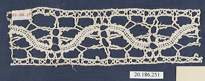 Insertion, Bobbin lace, Italian, Venice 