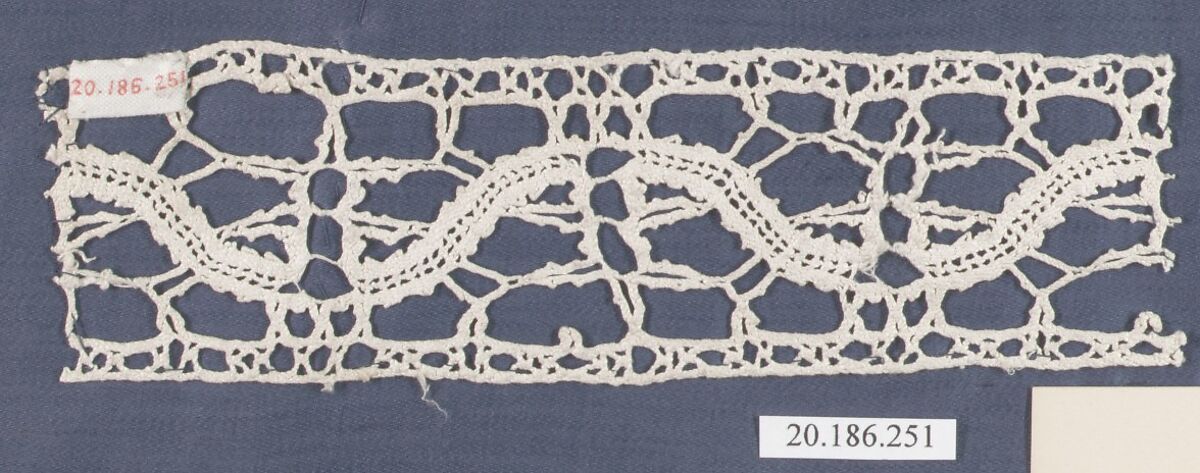 Insertion, Bobbin lace, Italian, Venice