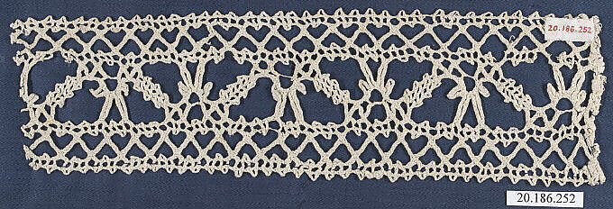 Insertion, Bobbin lace, Italian, Venice 