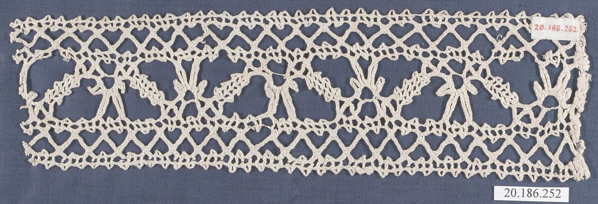 Insertion, Bobbin lace, Italian, Venice