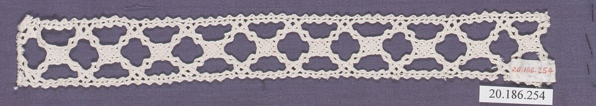 Insertion, Bobbin lace, Italian, Venice