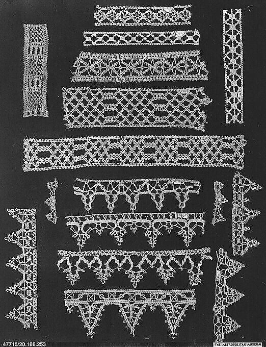 Insertion, Bobbin lace, Italian, Venice