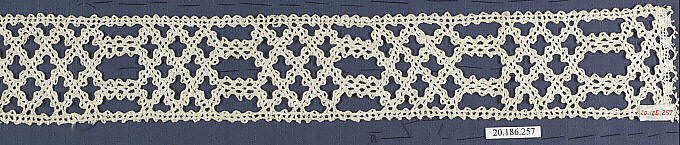 Insertion, Bobbin lace, Italian, Venice 