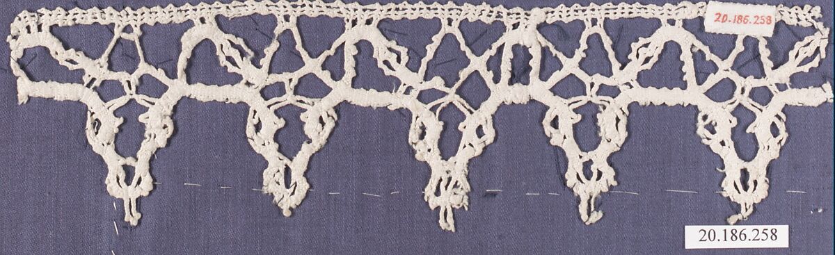Edging, Bobbin lace, Italian, Venice