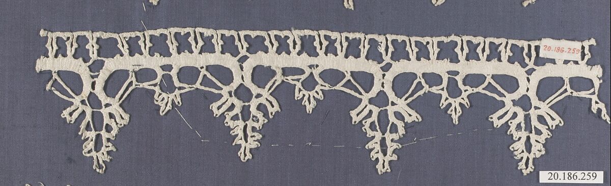 Edging, Bobbin lace, Italian, Venice