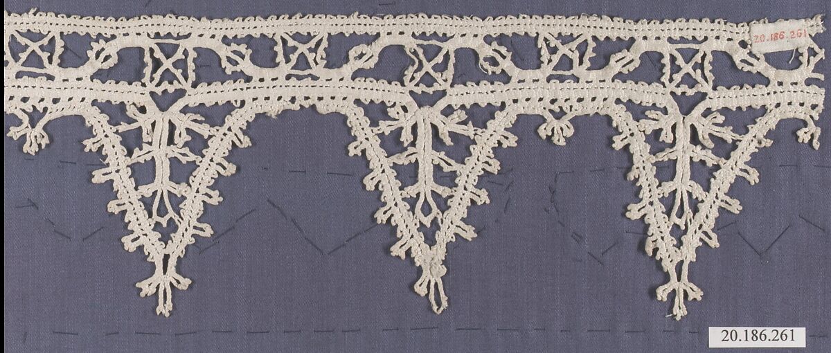 Edging, Bobbin lace, Italian, Venice