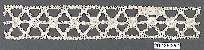Insertion, Bobbin lace, Italian, Venice 