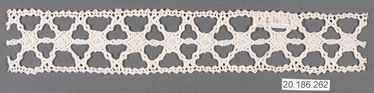 Insertion, Bobbin lace, Italian, Venice