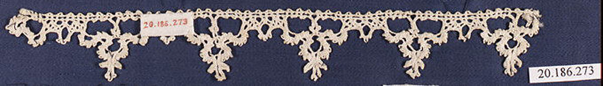 Edging, Bobbin lace, Italian, Venice 
