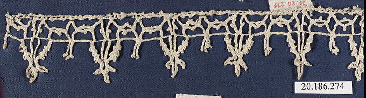 Edging, Bobbin lace, Italian, Venice 