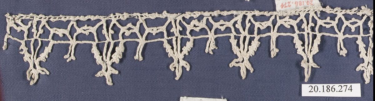 Edging, Bobbin lace, Italian, Venice