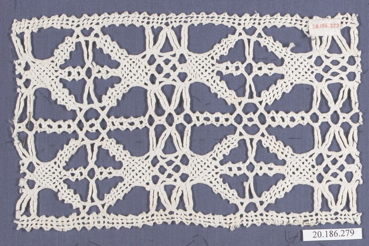 Insertion, Bobbin lace, Italian, Venice
