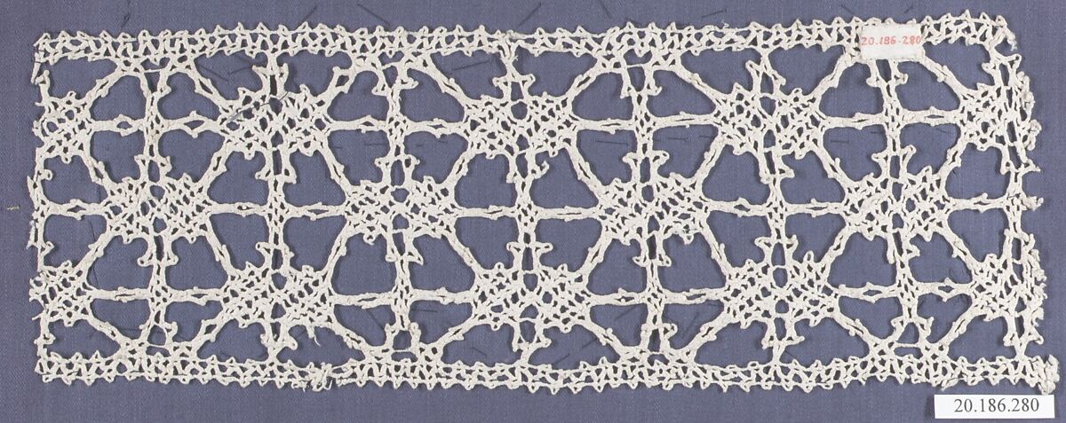 Insertion, Bobbin lace, Italian, Venice