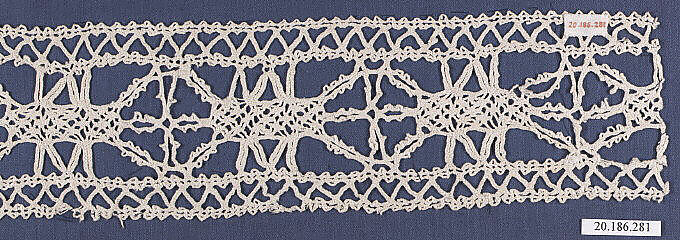 Insertion, Bobbin lace, Italian, Venice 