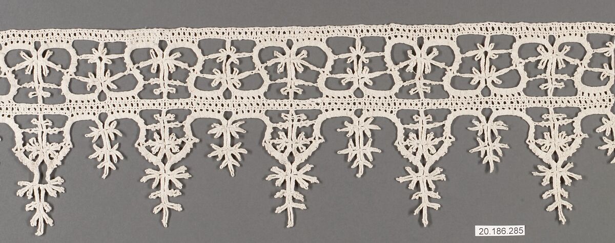 Edging, Bobbin lace, Italian, Venice