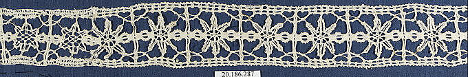 Edging, Bobbin lace, Italian, Venice 