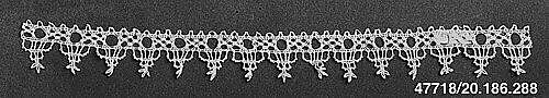 Edging, Bobbin lace, Italian, Venice