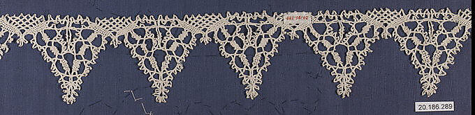 Edging, Bobbin lace, Italian, Venice 