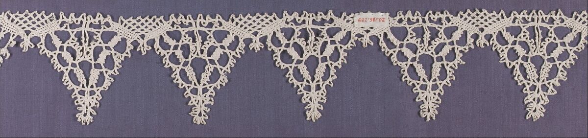 Edging, Bobbin lace, Italian, Venice