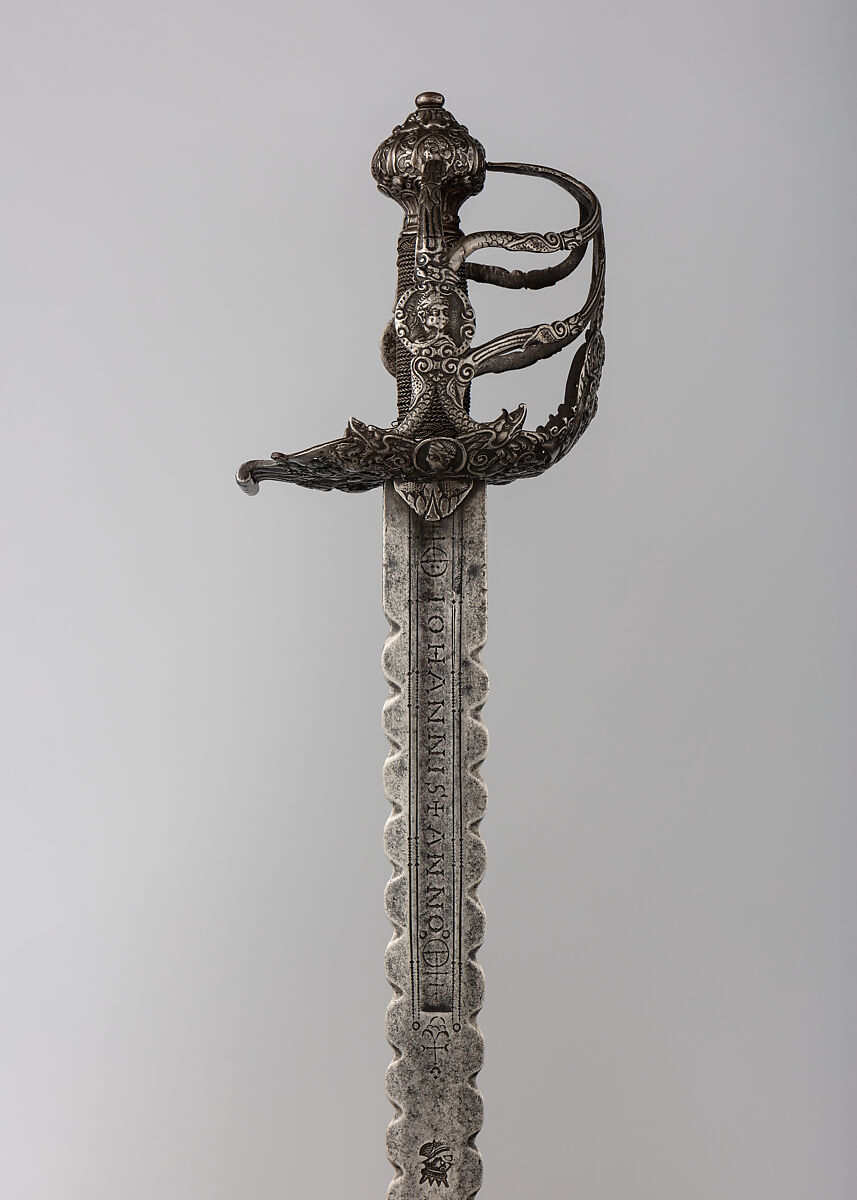 Basket-hilted Sword, Blade by Johannes Wundes the Younger (Germany, Solingen, active mid-17th century), Steel, wood, silver, hilt, British; blade, German