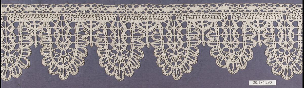 Edging, Bobbin lace, Italian, Venice