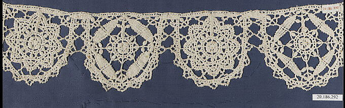 Edging, Bobbin lace, Italian, Genoa 